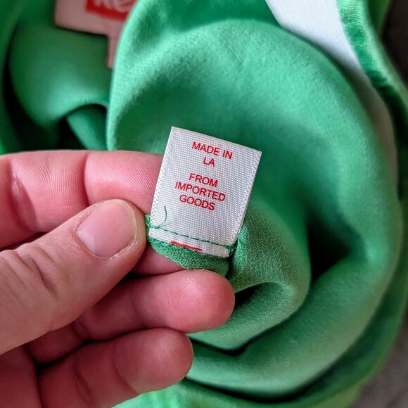 Rezek Studio Emerald Green Satin Shimmy Skirt size XS - Picture 8 of 10